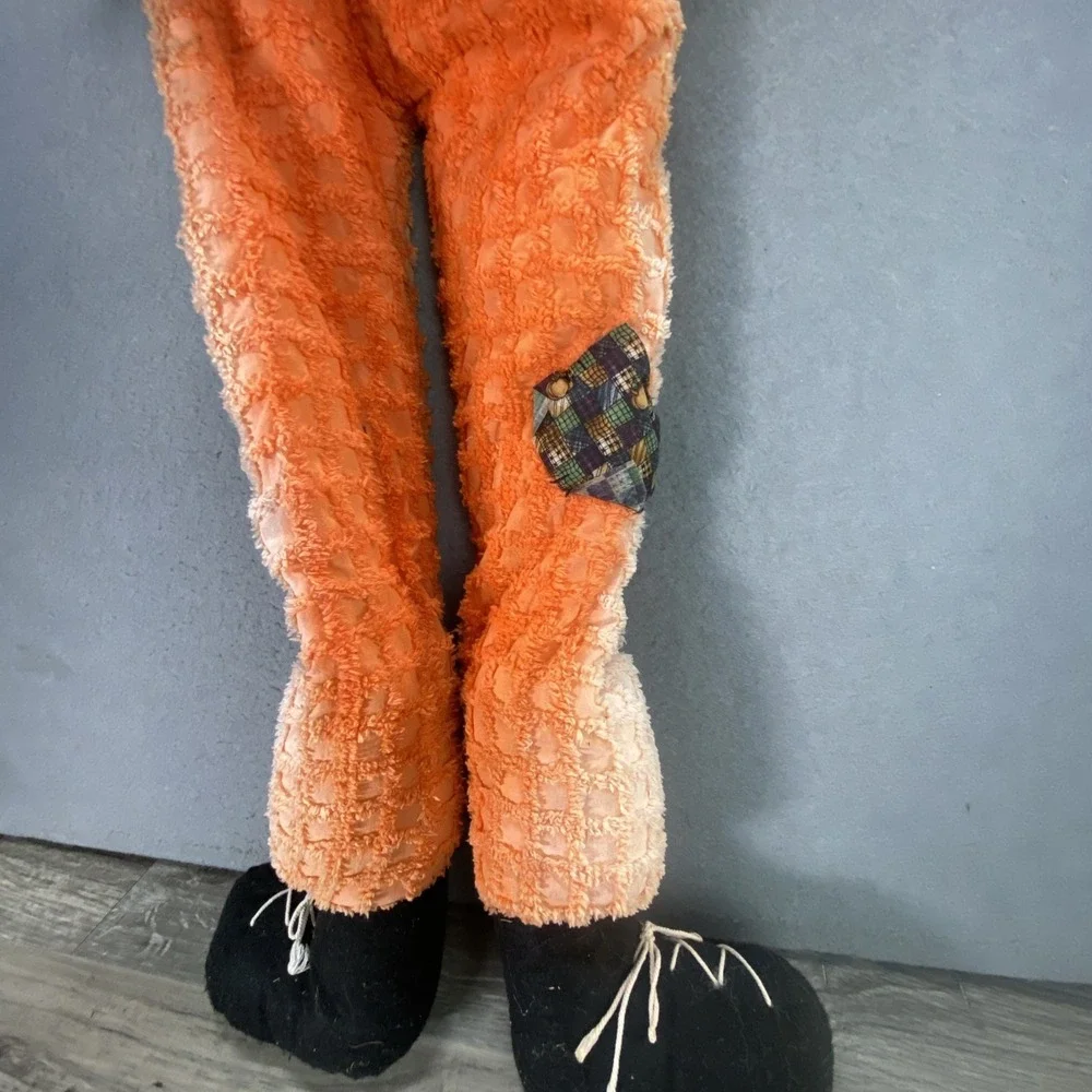 Halloween Scarecrow Witch Yard Decoration Plush Black Cat Pumpkin 5' Tall